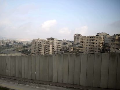 Muro de separación israelí.
