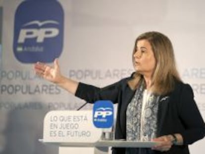 La ministra de Fomento, F&aacute;tima B&aacute;&ntilde;ez, en un mitin reciente.