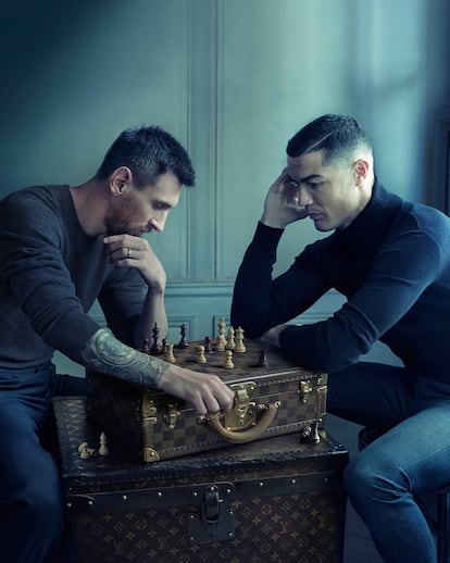 Lionel Messi y Cristiano Ronaldo, fotografiados para Louis Vuitton.