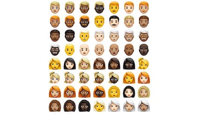 Captura de una parte del lenguaje 'emoji'.