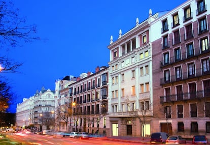 Promoción de Montalbán 11, de Italinmuebles, en el barrio de Los Jerónimos de Madrid. Sale a la venta por 14,6 millones de euros, el precio más alto alcanzado en España por un ático de obra nueva.