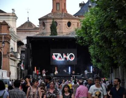 Escenario en la Plaza de Cervantes.