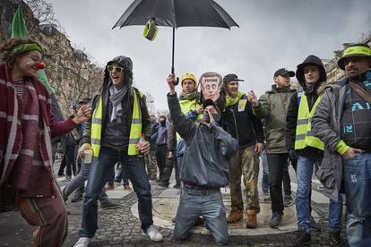 Manifestación de los 'chalecos amarillos' en Francia contra Macron.