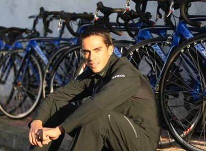 Alberto Contador, en una reciente concentración de su nuevo equipo, el Astaná, en Xàbia (Alicante).