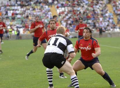 Zarzosa (a la derecha), en el partido que enfrentó a España con los Barbarians el pasado mayo.