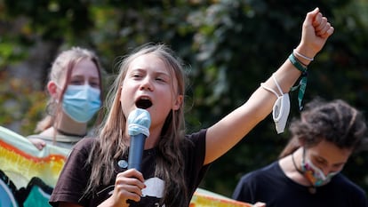 Greta Thunberg, ativista pelo clima e fundadora do movimento Fridays for Future.