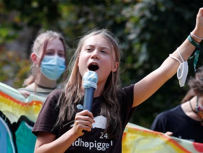 Greta Thunberg, ativista pelo clima e fundadora do movimento Fridays for Future.