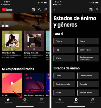 Nuevas playlist dentro de YouTube Music.