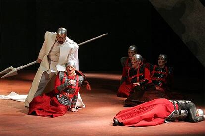 Una escena de <i>El anillo del Nibelungo</i>, de Wagner, en la representación del IX Festival Amazonas de Ópera