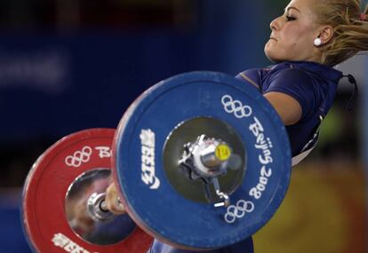 Lydia Valentín, en Pekín 2008.