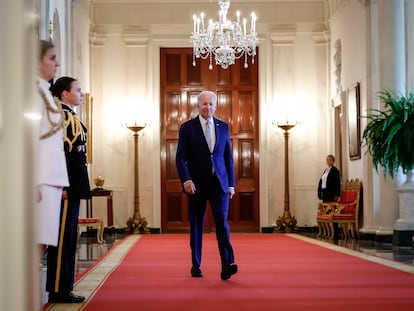 El presidente de Estados Unidos, Joe Biden, en la Casa Blanca el pasado 9 de agosto.