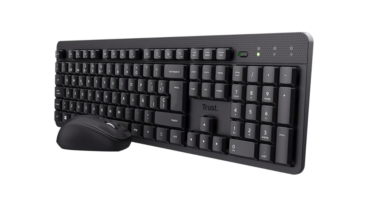 Teclado y Ratón Inalámbrico QWERTY.