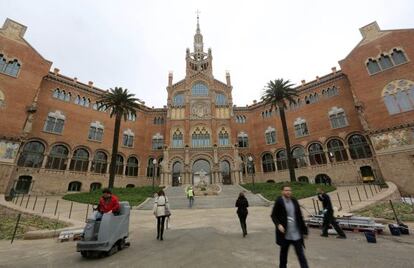 Fachada del Hospital Sant Pau, esta mañana.