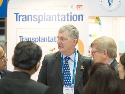 Una conversación durante el anterior congreso de la Sociedad de Transplantes