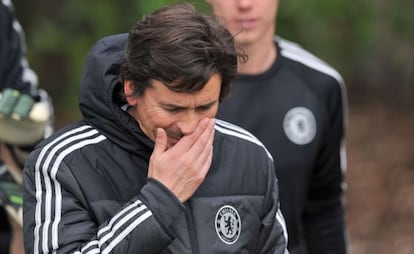 Rui Faria, durante un entrenamiento del Chelsea.
