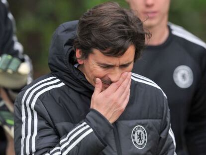 Rui Faria, durante un entrenamiento del Chelsea.
