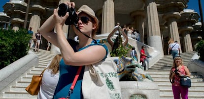 A foreign tourist in Spain.