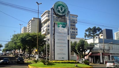 Portal da Chapecoense, no centro da cidade.