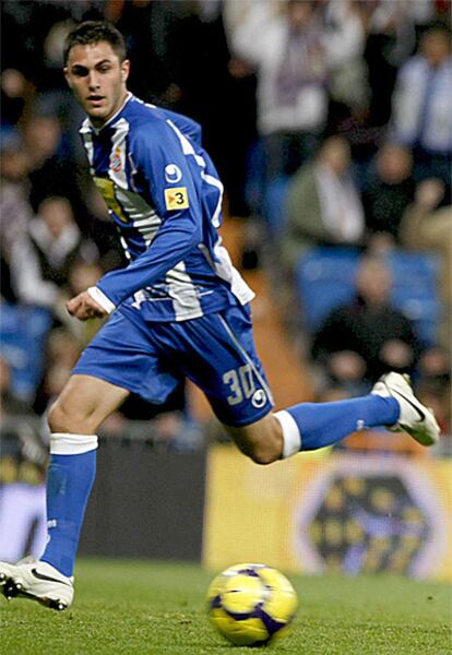 Víctor Ruiz durante un partido de Liga con el Espanyol