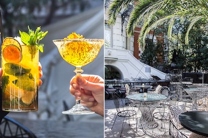 En el jardín de palacio. Para viajar a otra época se puede ir a tomar algo o a comer a la terraza de Raimunda, en el madrileño Palacio de Linares (en la plaza de Cibeles). El chef Sergio Fernández se encarga de la carta, que al encontrarse el restaurante en la sede de la Casa de América está repleta de guiños a la gastronomía latina: Tequeños venezolanos con mousse de aguacate y granada, Tacos de pez mantequilla pibil, Pulpo al a brasa con mojo rojo nikkei... Y, para acompañar, cócteles como Mojito criollo, Caipirosca de rosas o su Classic Pisco Sour.