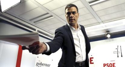 Sánchez durante una rueda de prensa.