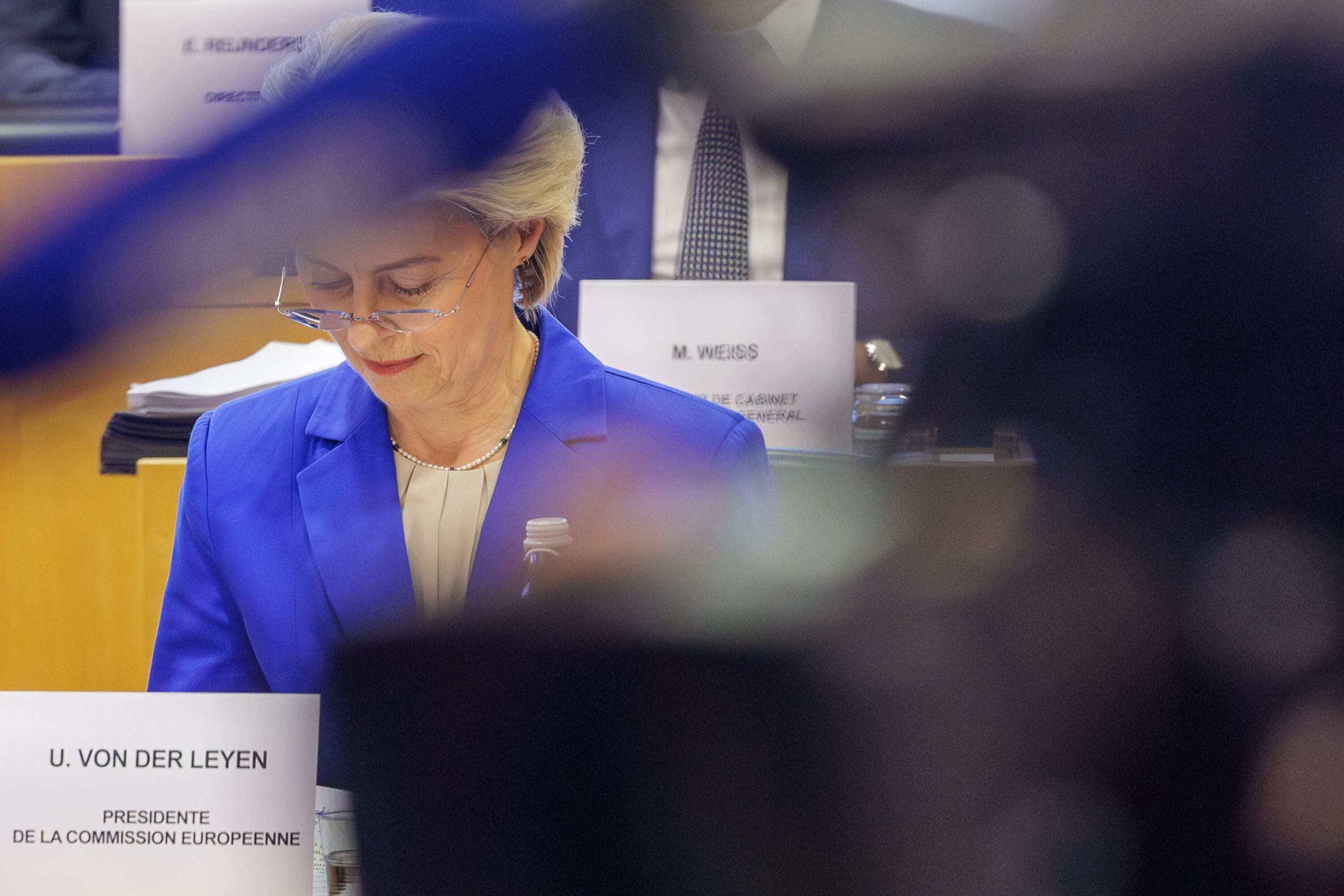 La presidenta de la Comisión Europea, Ursula von der Leyen, en una conferencia en Bruselas, la semana pasada.