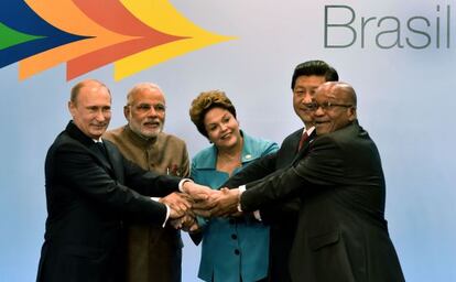 Os mandatários dos BRICS, em julho, em Fortaleza.