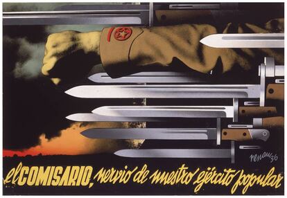 'El comisario, nervio de nuestro ejército popular', realizado por Renau en 1937.