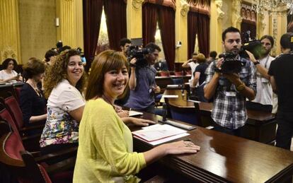 Francina Armengol, en la sesión de investidura.