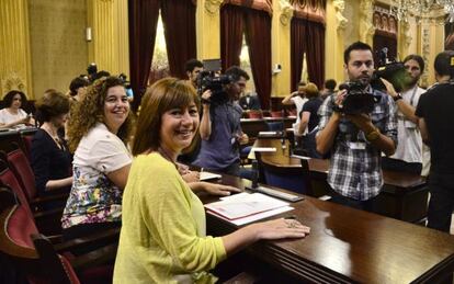 Francina Armengol, en la sesi&oacute;n de investidura. 