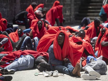 Migrants rescued in Tarifa.