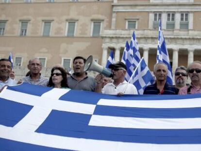 Protesta contra las medidas de austeridad en Grecia