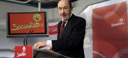 El secretario general del PSOE, Alfredo Pérez Rubalcaba.