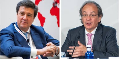 Ismael Clemente, CEO de Merlin (a la izquierda), y Pere Viñolas, CEO de Colonial.