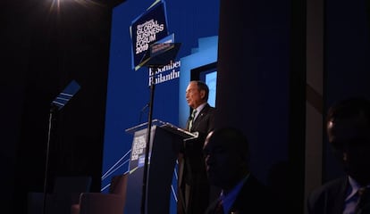 Michael Bloomberg durante el Global Bloomberg Business Forum.