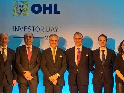 Foto de familia del &#039;Investor Day&#039; de OHL. 