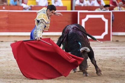 López Simón, en uno de sus astados de Fuente Ymbro.