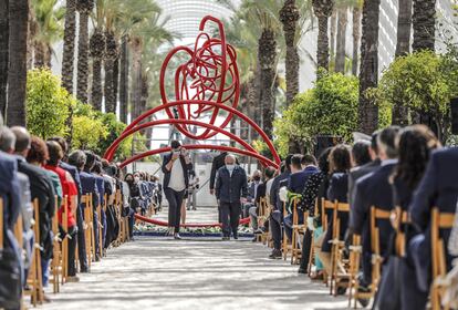 Homenaje por las víctimas de l'Umbracle de Valencia.