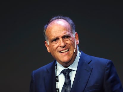 Javier Tebas, durabte un acto de LaLiga.