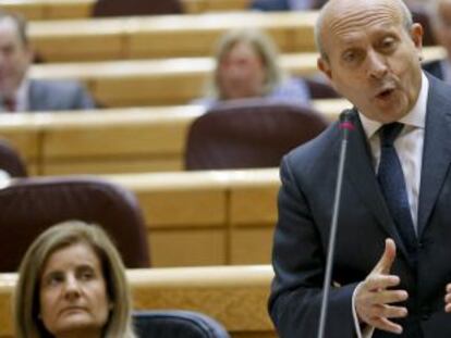 El ministro José Ignacio Wert, en una comparecencia en el Senado.