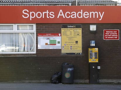 O centro de treinamento do Crewe, onde Andy Woodward sofreu os abusos.