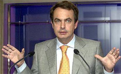 José Luis Rodríguez Zapatero, ayer tras la reunión de la Comisión Ejecutiva Federal del PSOE.
