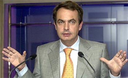 José Luis Rodríguez Zapatero, ayer tras la reunión de la Comisión Ejecutiva Federal del PSOE.