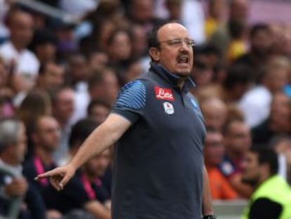 Benitez, durante el amistoso ante el Barça el pasado miércoles.