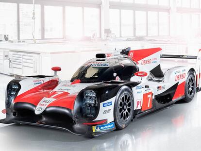 El Toyota TS050 con el que Fernando Alonso correr&aacute; las 24 Horas de LeMans.