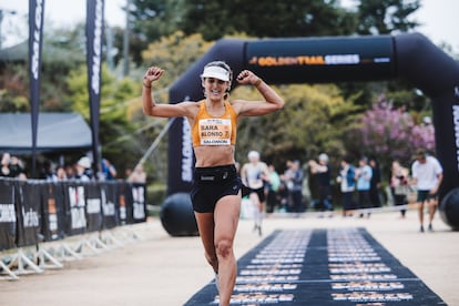 Sara Alonso durante la competencia de este sábado.