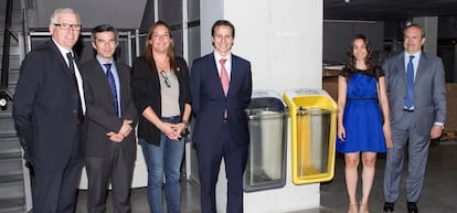 Xavier Bartrolí (Impulsa Eventos e Instalaciones), Javier López (Coca-Cola), Paz Aparicio (Barclaycard Center), Juan Revuelta (IMDER), Inés Perez López (Ferrovial Servicios) y Antonio Barrón (Ecoembes).