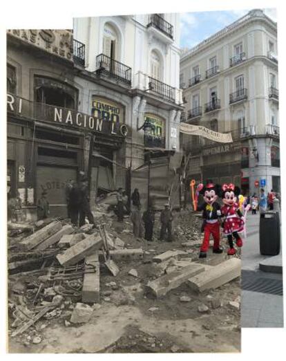 Mickey y Minnie Mouse en en Madrid de la Guerra Civil. 