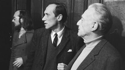 El filósofo Leszek Kolakowski y Henri Lefebvre, a la derecha, en 1971.