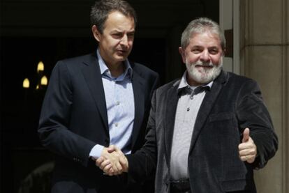 Lula y Zapatero, este sábado en La Moncloa.